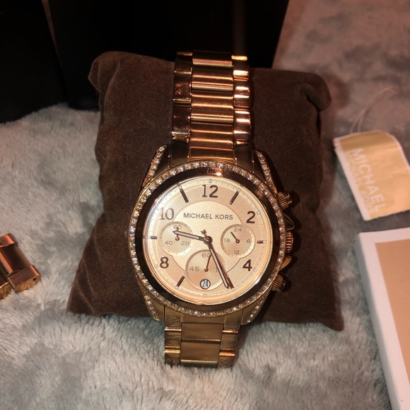 Michael Kors Accessories - Michael Kors Rose Goldtone Blair Chronograph Watch